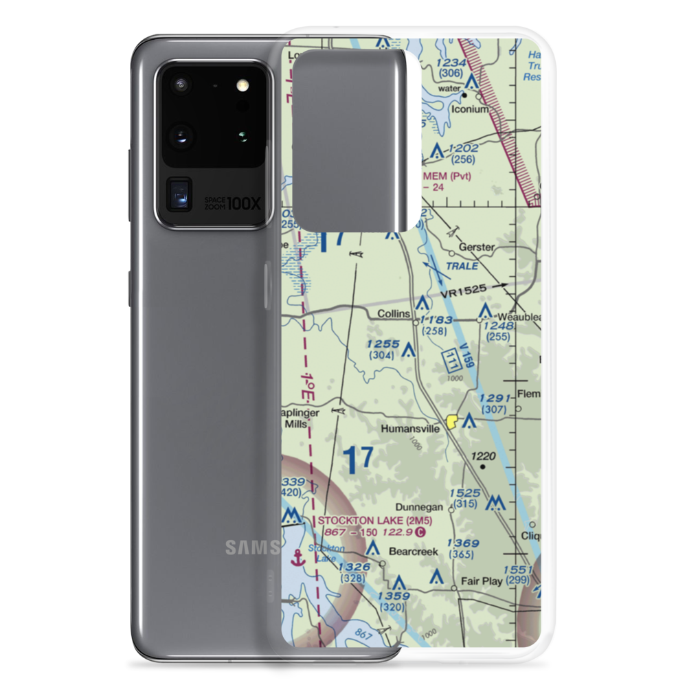 Peterman Airport (MU69) VFR Sectional Samsung Case Samsung Galaxy S20 Ultra model shown