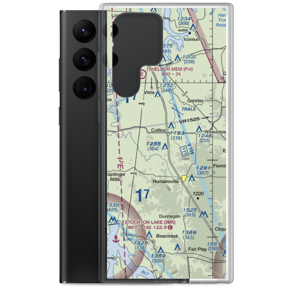 Peterman Airport (MU69) VFR Sectional Samsung Case Samsung Galaxy S22 Ultra model shown