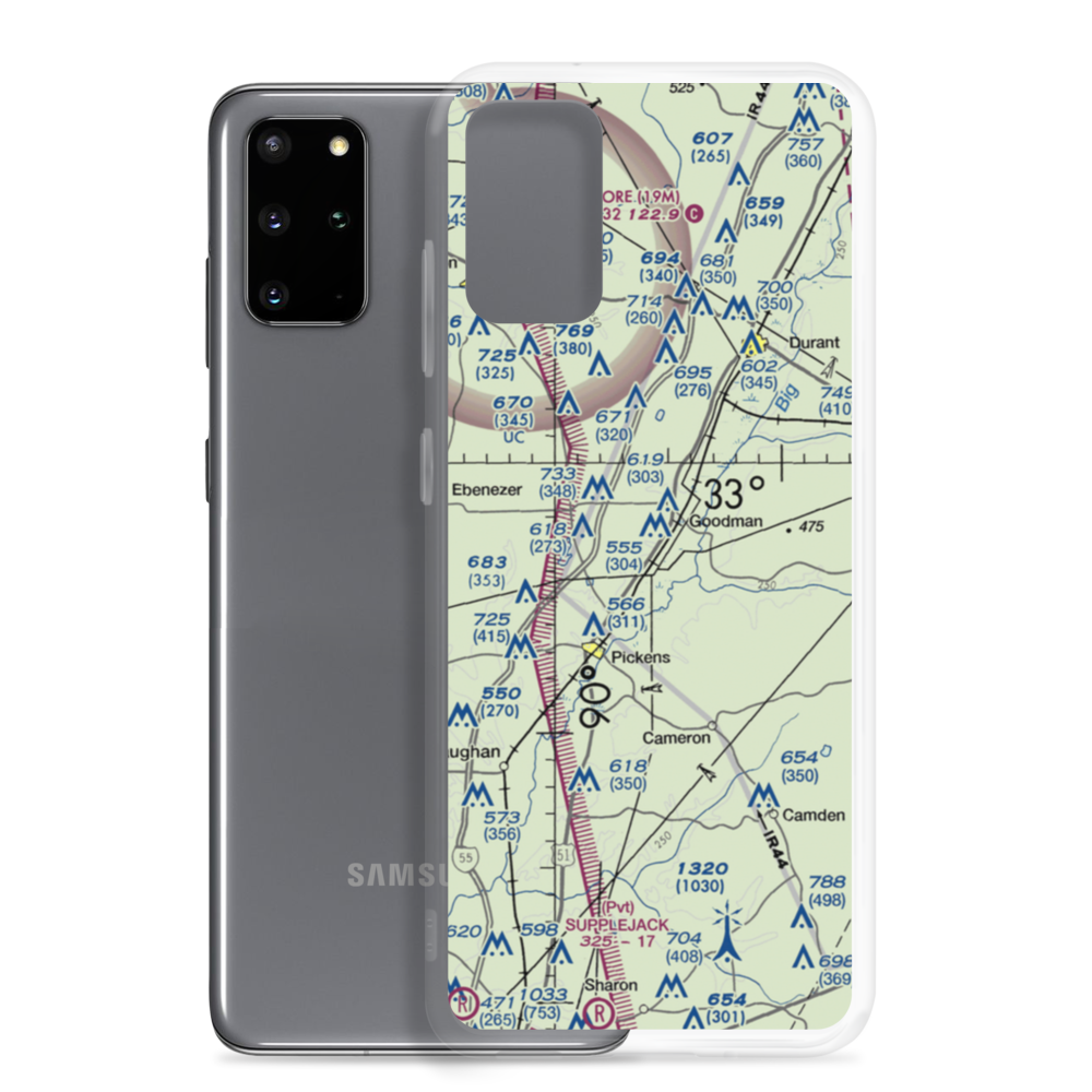 Peterson Airport (1MS2) VFR Sectional Samsung Case Samsung Galaxy S20 Plus model shown