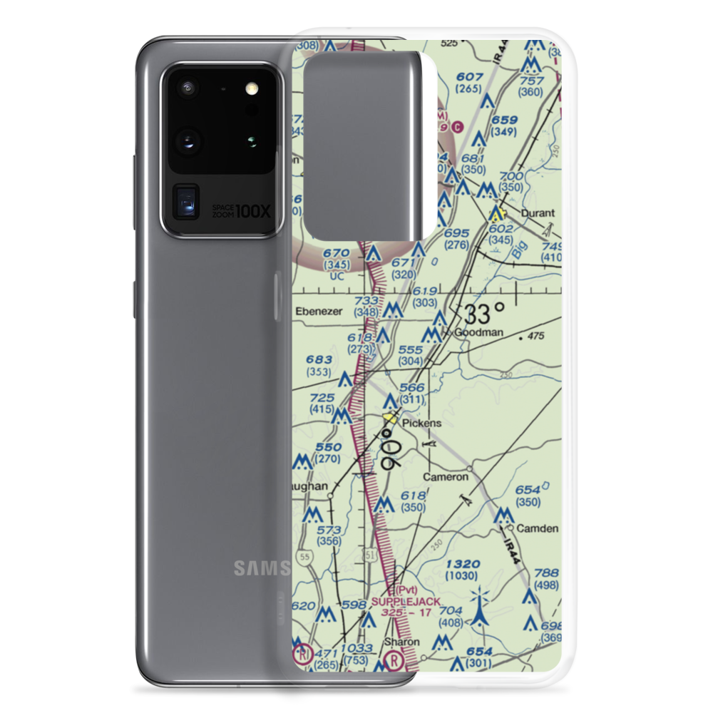 Peterson Airport (1MS2) VFR Sectional Samsung Case Samsung Galaxy S20 Ultra model shown