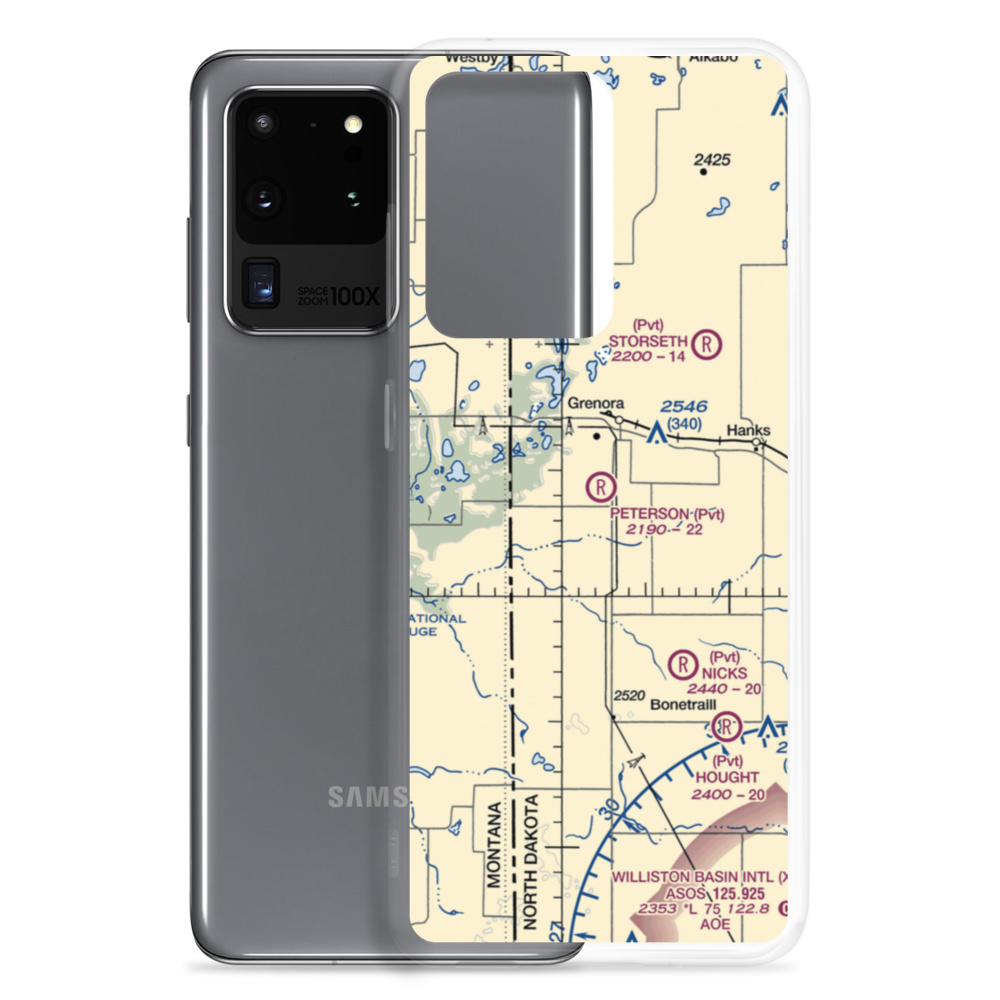 Peterson Airport (ND86) VFR Sectional Samsung Case Samsung Galaxy S20 Ultra model shown