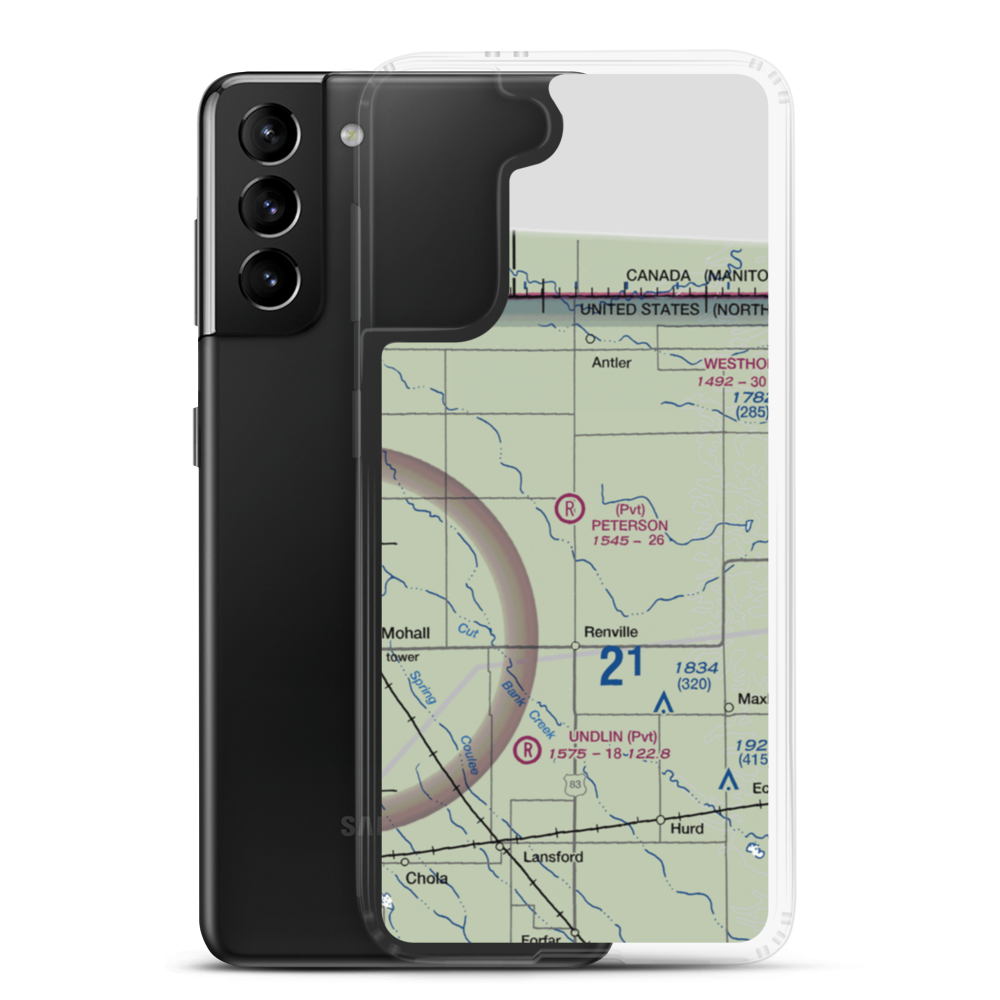Peterson Airstrip (4NA3) VFR Sectional Samsung Case Samsung Galaxy S21 Plus model shown