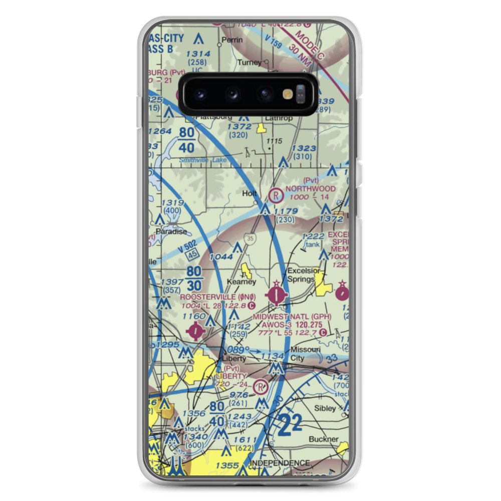 Peterson Farm Airport (MO26) VFR Sectional Samsung Case Samsung Galaxy S10+ model shown