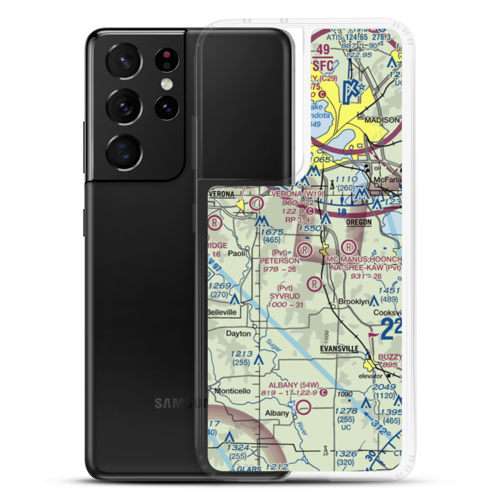 Peterson Field (15WI) VFR Sectional Samsung Case Samsung Galaxy S21 Ultra model shown