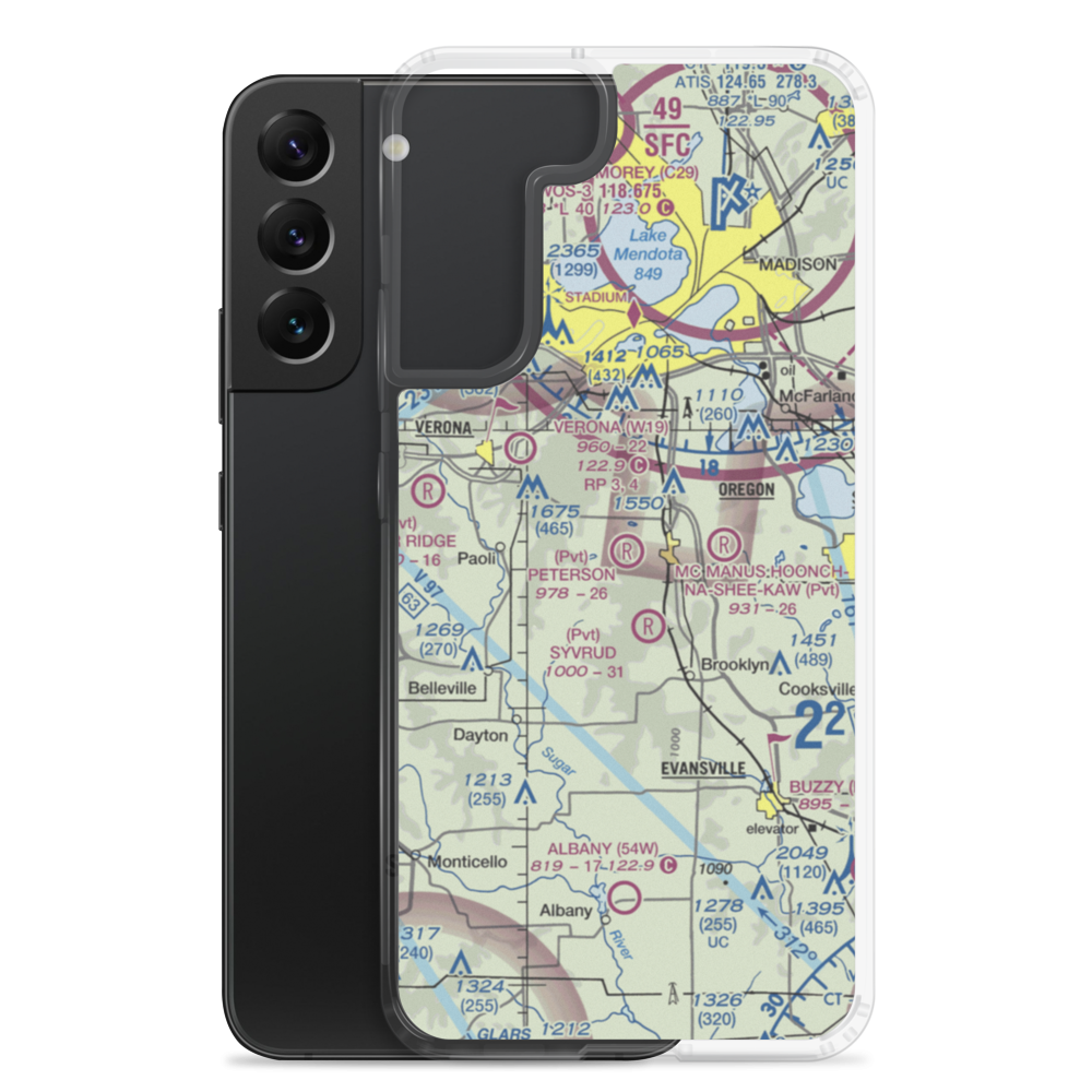 Peterson Field (15WI) VFR Sectional Samsung Case Samsung Galaxy S22 Plus model shown