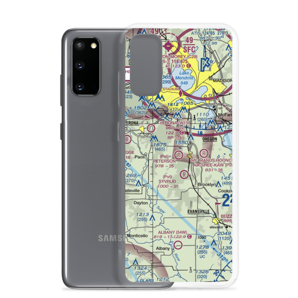 Peterson Field (15WI) VFR Sectional Samsung Case Samsung Galaxy S20 model shown