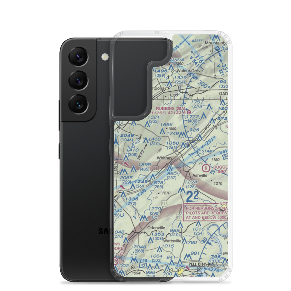 Peterson Field (7AL2) VFR Sectional Samsung Case Samsung Galaxy S22 model shown