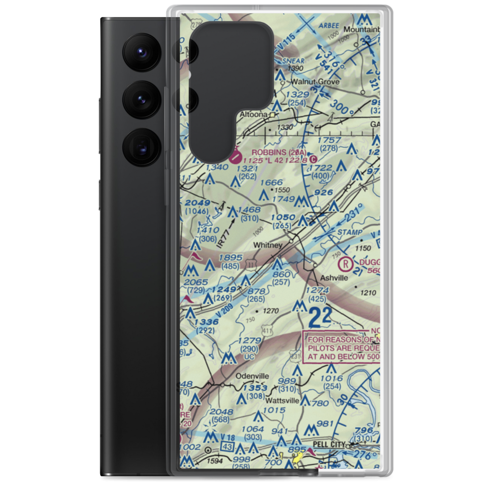 Peterson Field (7AL2) VFR Sectional Samsung Case Samsung Galaxy S22 Ultra model shown