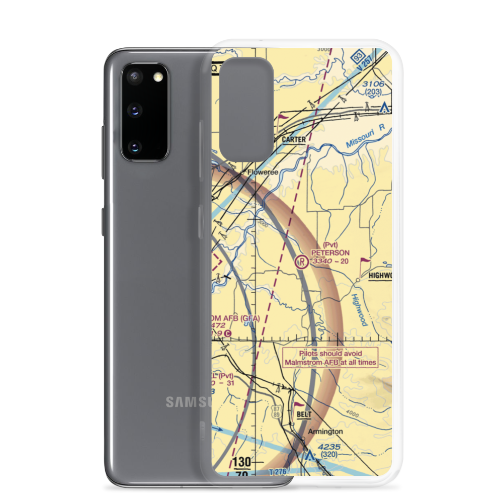 Peterson Ranch Airport (MT77) VFR Sectional Samsung Case Samsung Galaxy S20 model shown