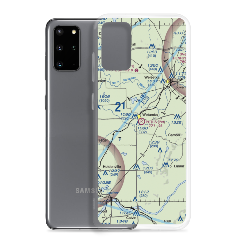 Petes Airpark (8OL1) VFR Sectional Samsung Case Samsung Galaxy S20 Plus model shown