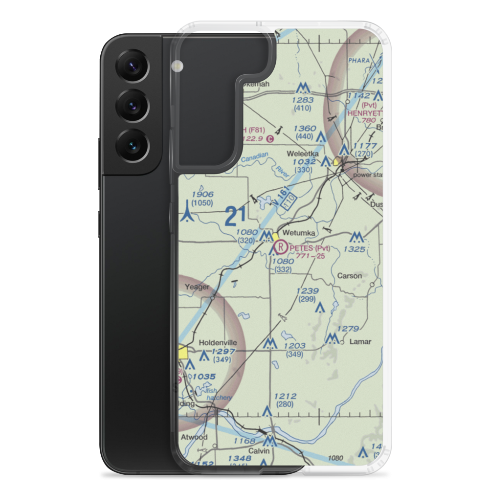Petes Airpark (8OL1) VFR Sectional Samsung Case Samsung Galaxy S22 Plus model shown