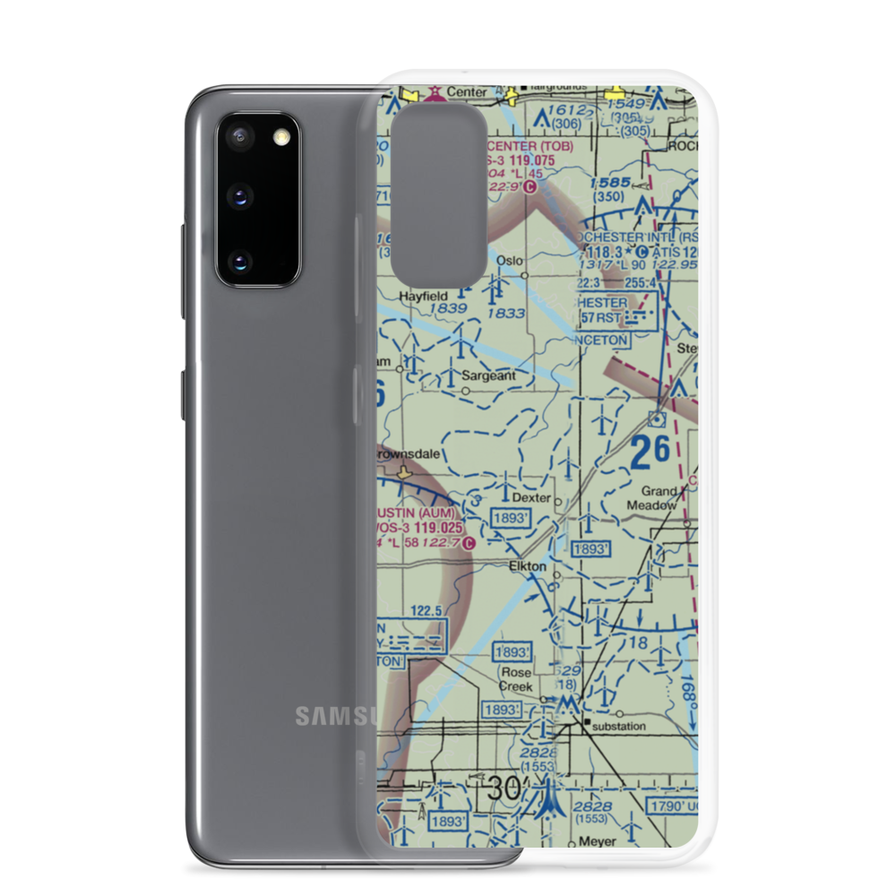 Petes Airport (7MY9) VFR Sectional Samsung Case Samsung Galaxy S20 model shown