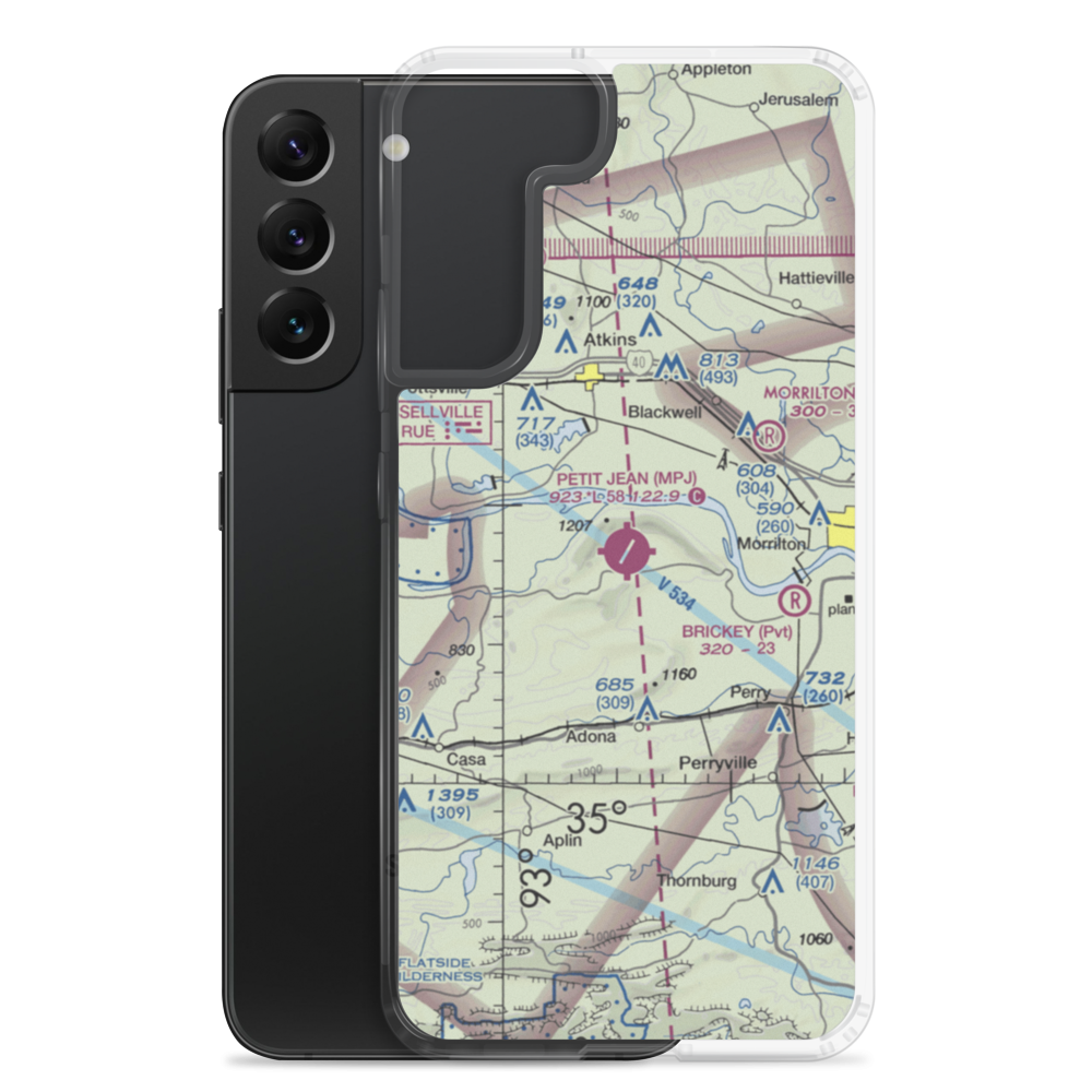 Petit Jean Park Airport (MPJ) VFR Sectional Samsung Case Samsung Galaxy S22 Plus model shown