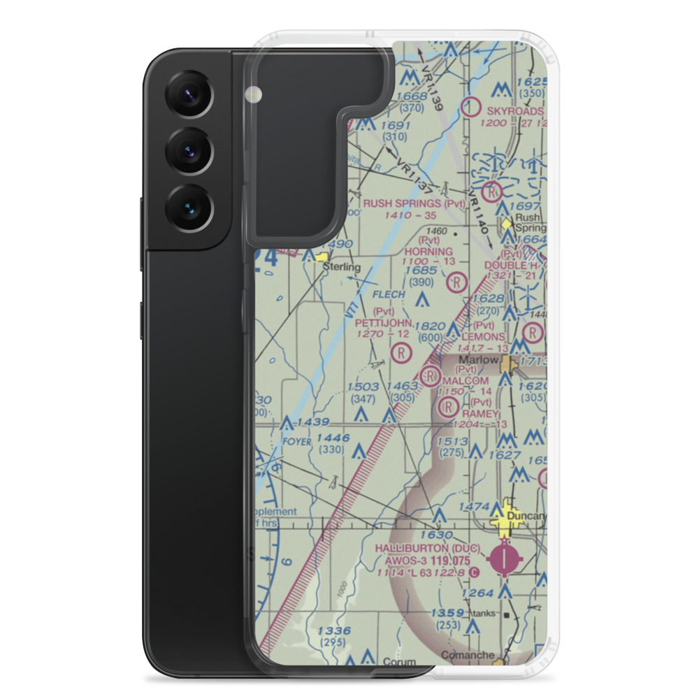 Pettijohn Acres Landing (84OK) VFR Sectional Samsung Case Samsung Galaxy S22 Plus model shown
