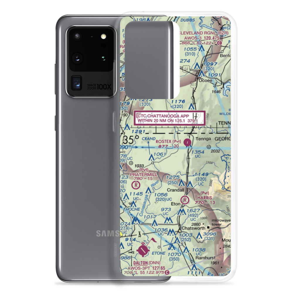 Petty Farms Airport (2GE7) VFR Sectional Samsung Case Samsung Galaxy S20 Ultra model shown
