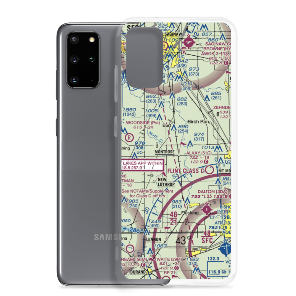 Pewanogowink-Banks Airport (MI43) VFR Sectional Samsung Case Samsung Galaxy S20 Plus model shown