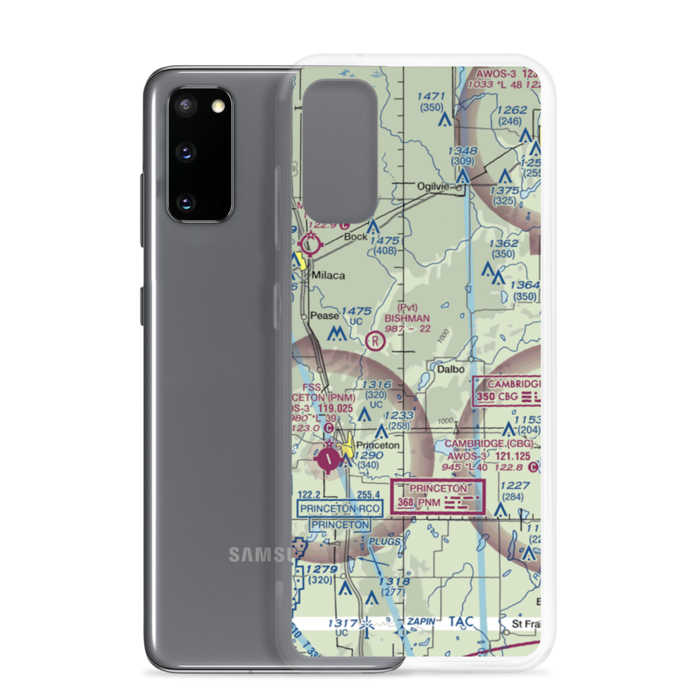 Pfau Airstrip (MN68) VFR Sectional Samsung Case Samsung Galaxy S20 model shown
