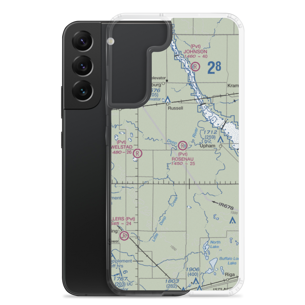 Pfau Private Airport (4ND4) VFR Sectional Samsung Case Samsung Galaxy S22 Plus model shown
