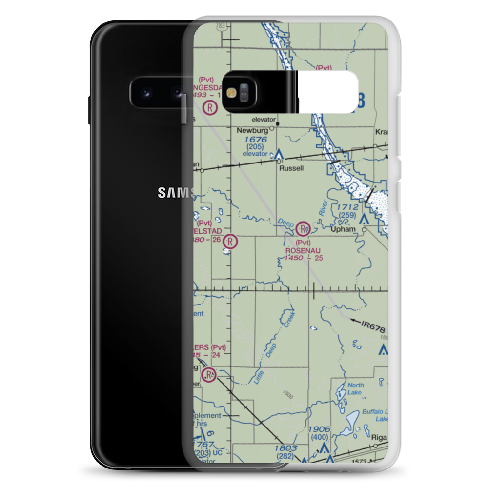 Pfau Private Airport (4ND4) VFR Sectional Samsung Case Samsung Galaxy S10+ model shown