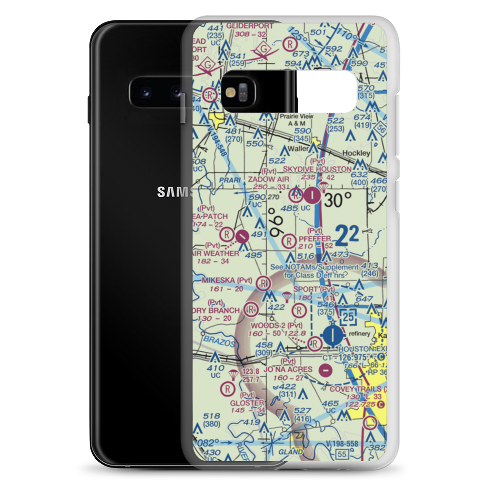 Pfeffer & Son Farms Airport (4XS0) VFR Sectional Samsung Case Samsung Galaxy S10+ model shown