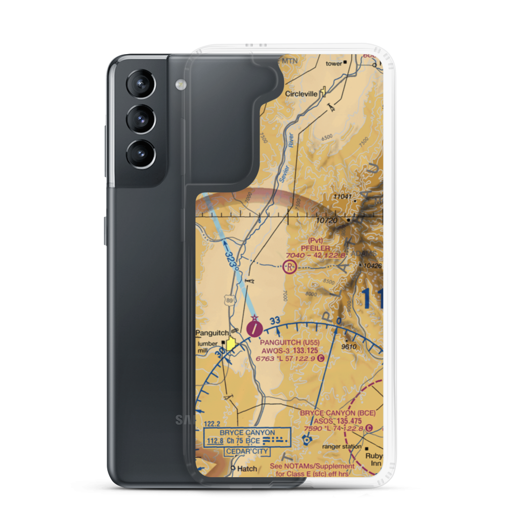 Pfeiler Ranch Airport (UT17) VFR Sectional Samsung Case Samsung Galaxy S21 model shown