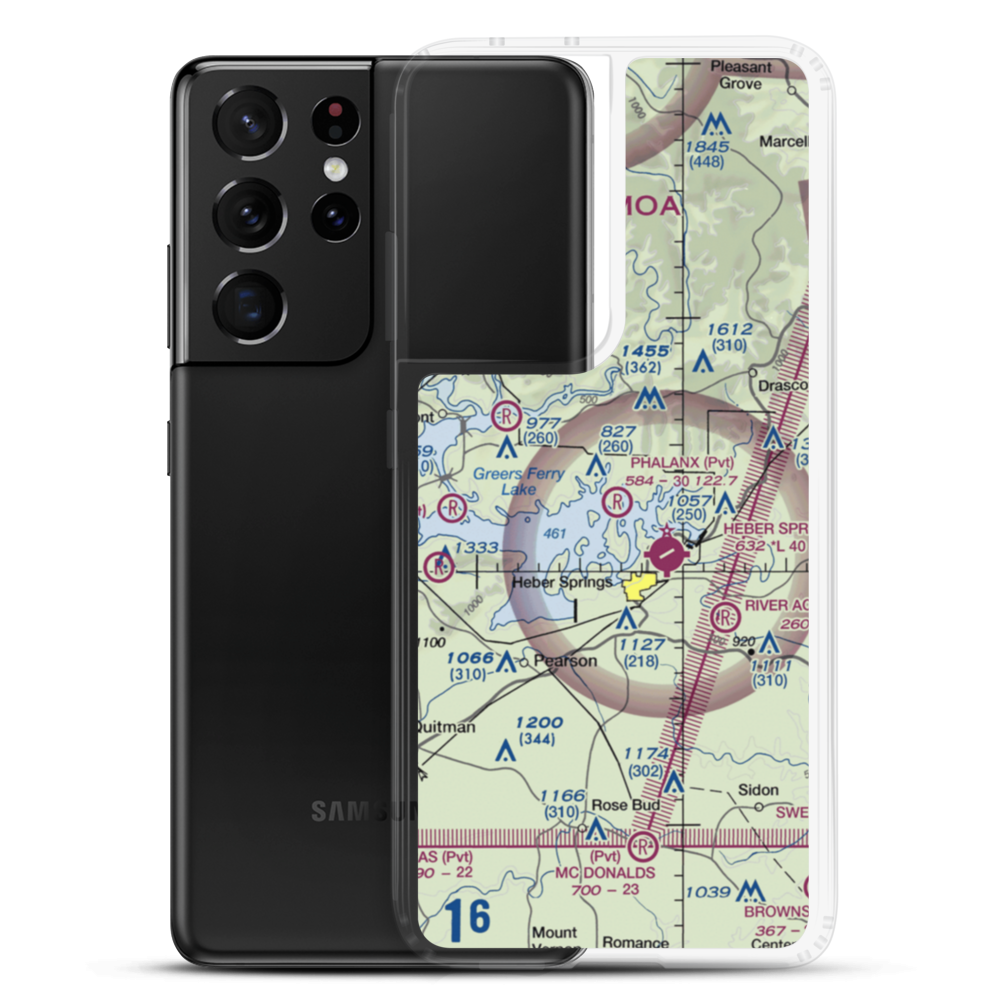 Phalanx Airport (30AR) VFR Sectional Samsung Case Samsung Galaxy S21 Ultra model shown