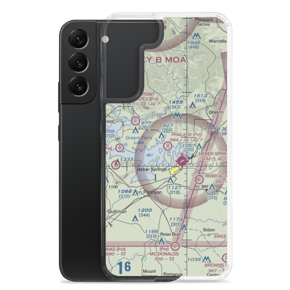 Phalanx Airport (30AR) VFR Sectional Samsung Case Samsung Galaxy S22 Plus model shown