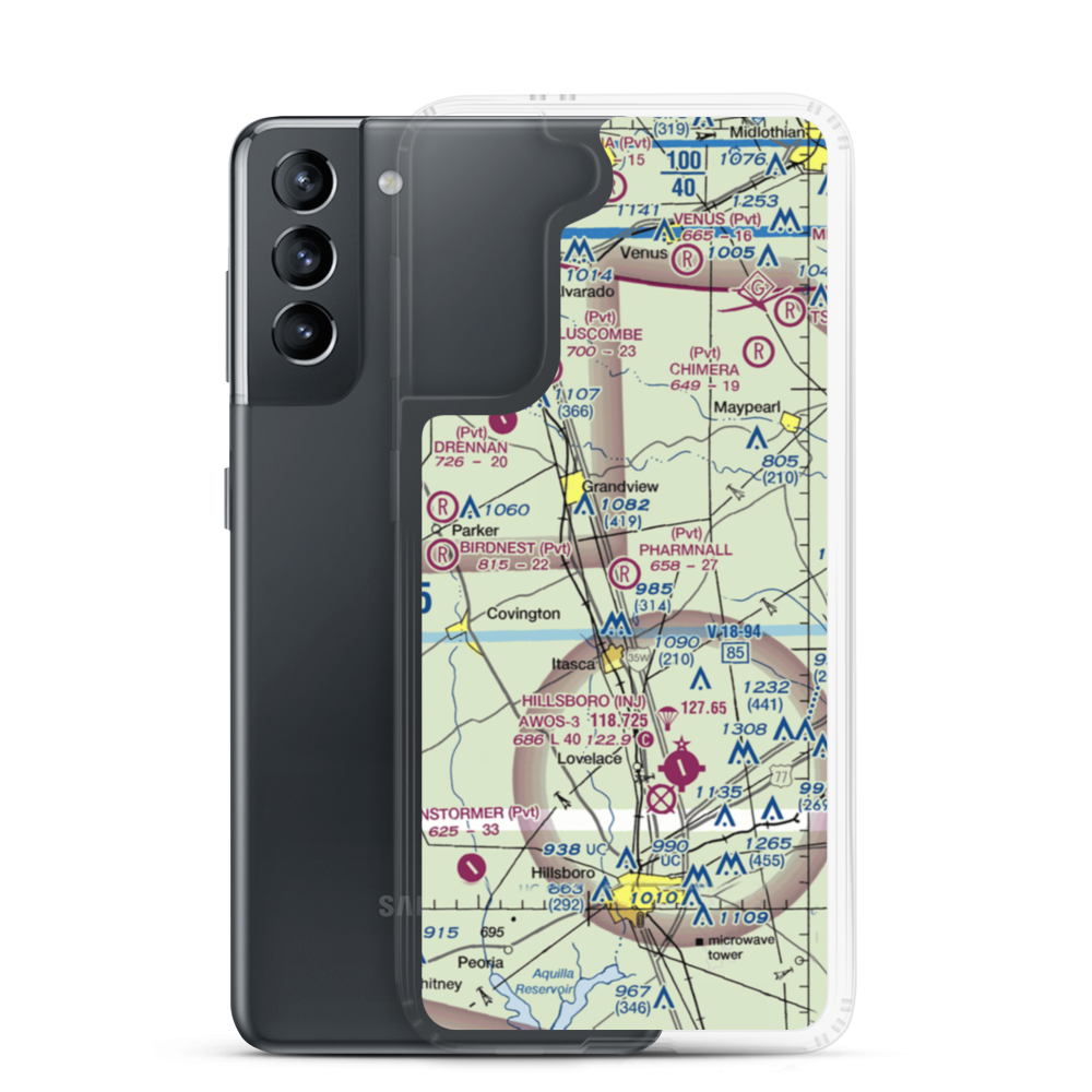 Pharmnall Airport (22TA) VFR Sectional Samsung Case Samsung Galaxy S21 model shown