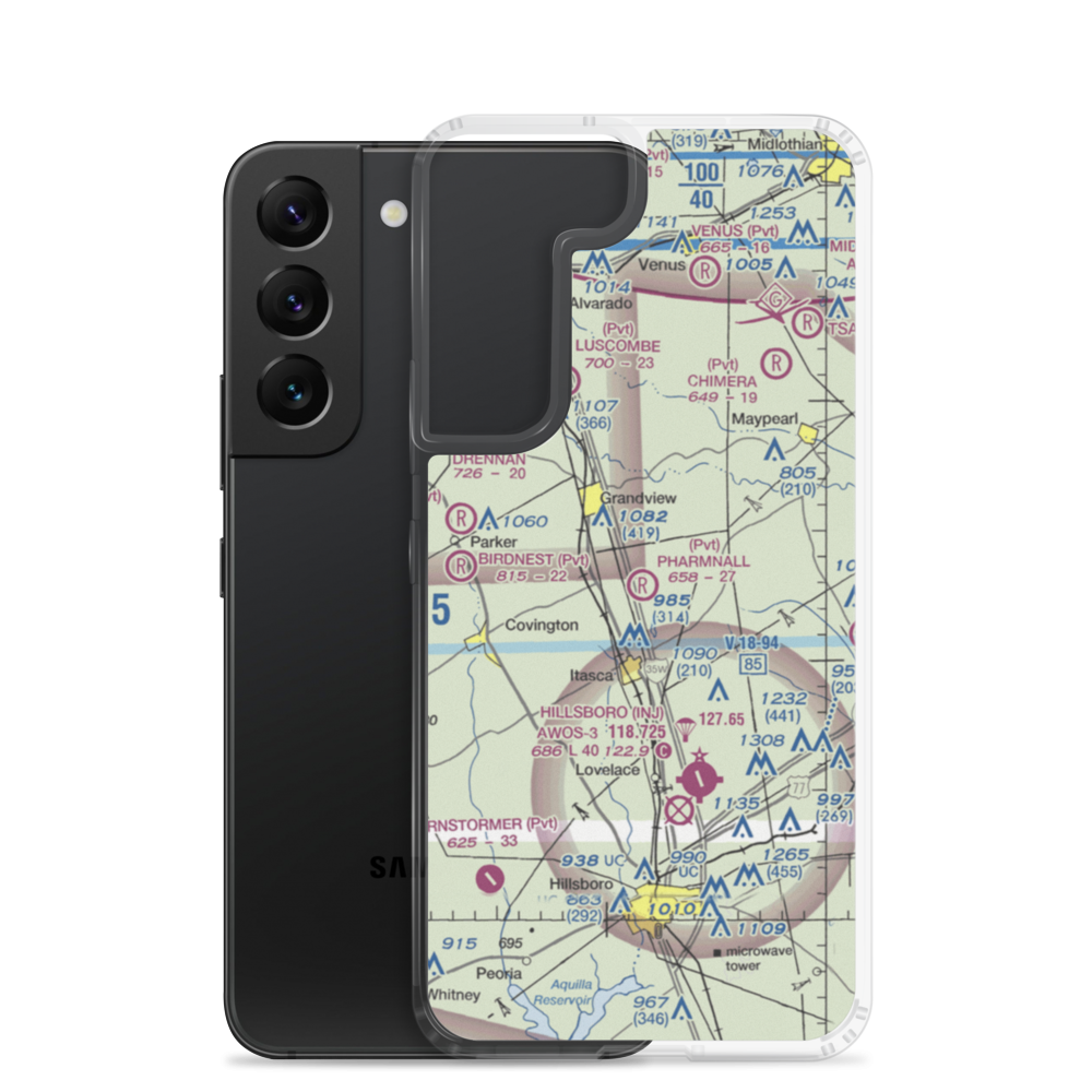 Pharmnall Airport (22TA) VFR Sectional Samsung Case Samsung Galaxy S22 model shown