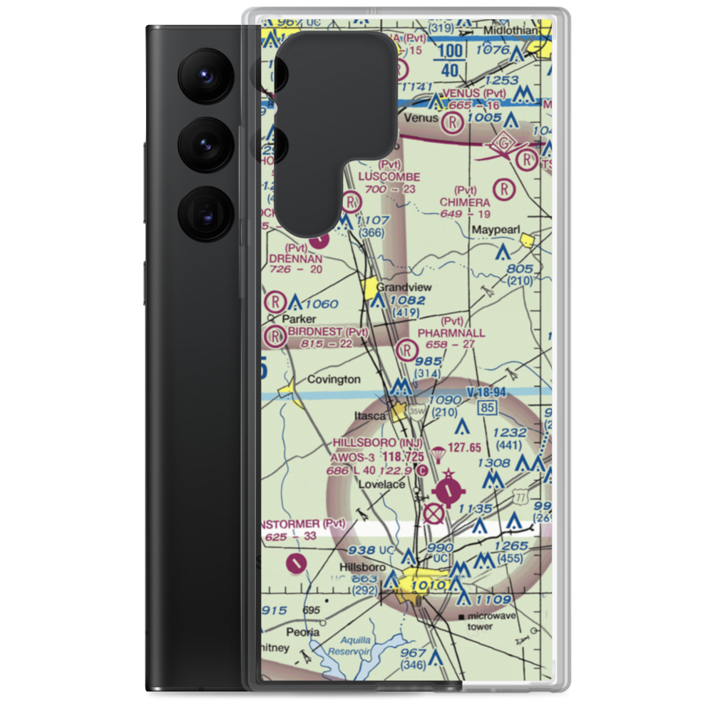 Pharmnall Airport (22TA) VFR Sectional Samsung Case Samsung Galaxy S22 Ultra model shown