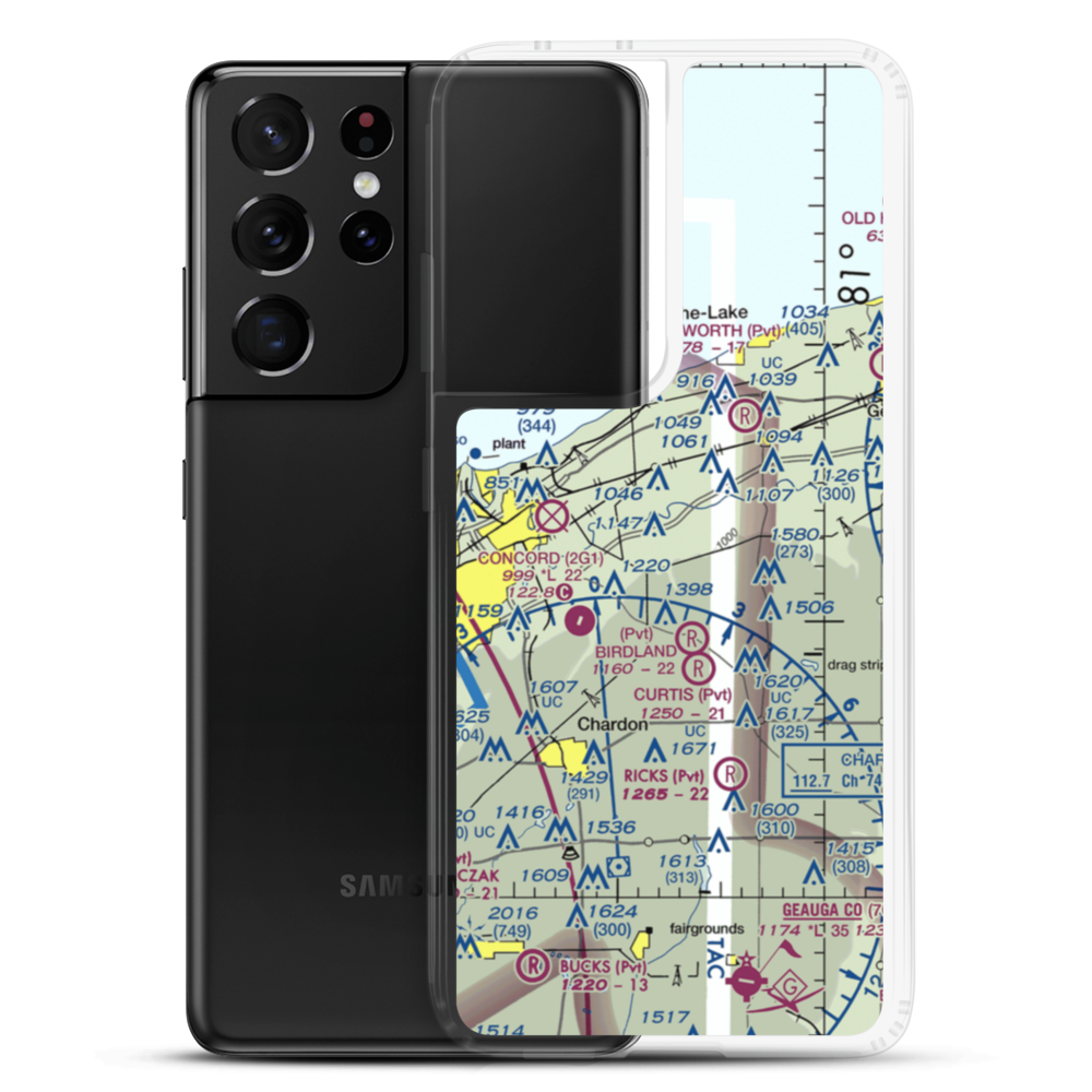 Pheasant Run Airport (OI31) VFR Sectional Samsung Case Samsung Galaxy S21 Ultra model shown
