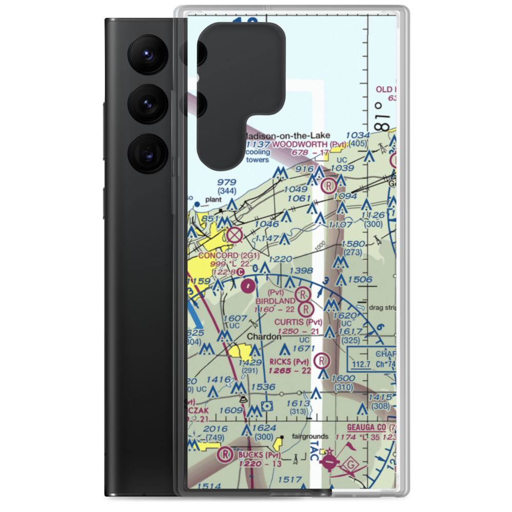 Pheasant Run Airport (OI31) VFR Sectional Samsung Case Samsung Galaxy S22 Ultra model shown