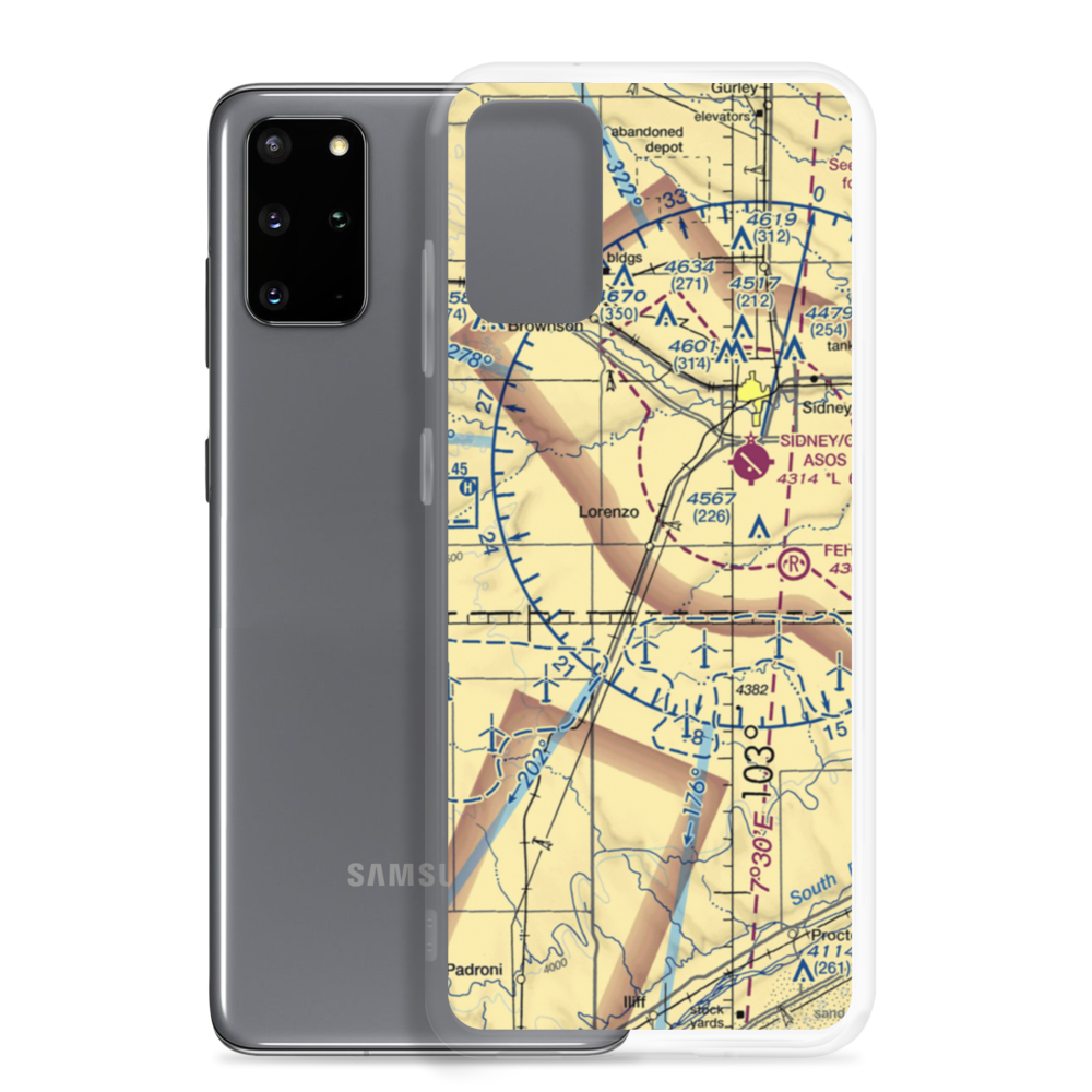 Phelps Airport (3NE9) VFR Sectional Samsung Case Samsung Galaxy S20 Plus model shown