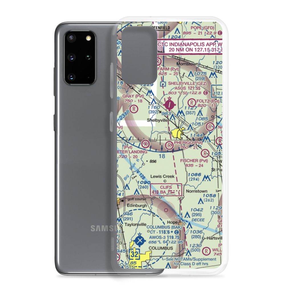Pherigo Airport (IN49) VFR Sectional Samsung Case Samsung Galaxy S20 Plus model shown