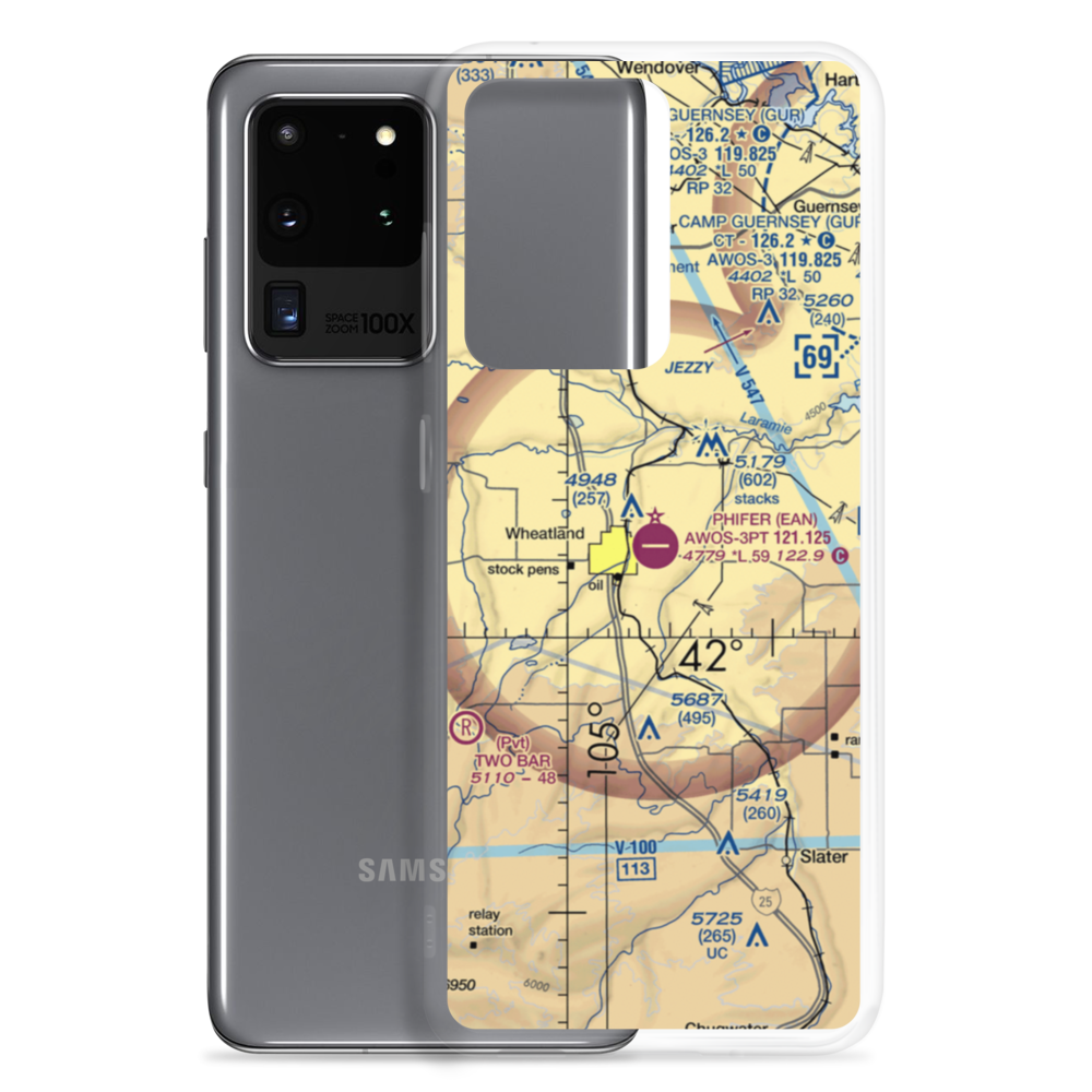 Phifer Airfield (EAN) VFR Sectional Samsung Case Samsung Galaxy S20 Ultra model shown