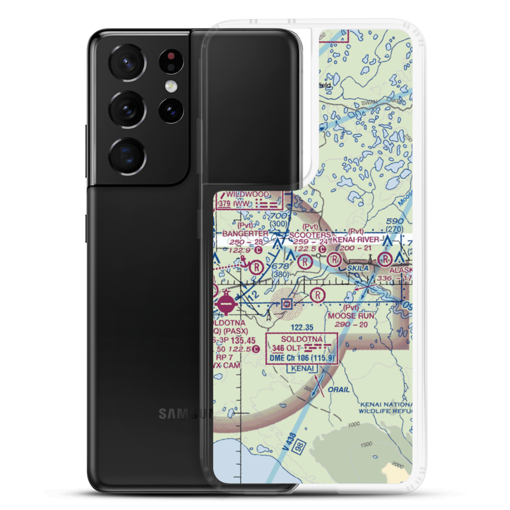 Phil's Airport (04AA) VFR Sectional Samsung Case Samsung Galaxy S21 Ultra model shown