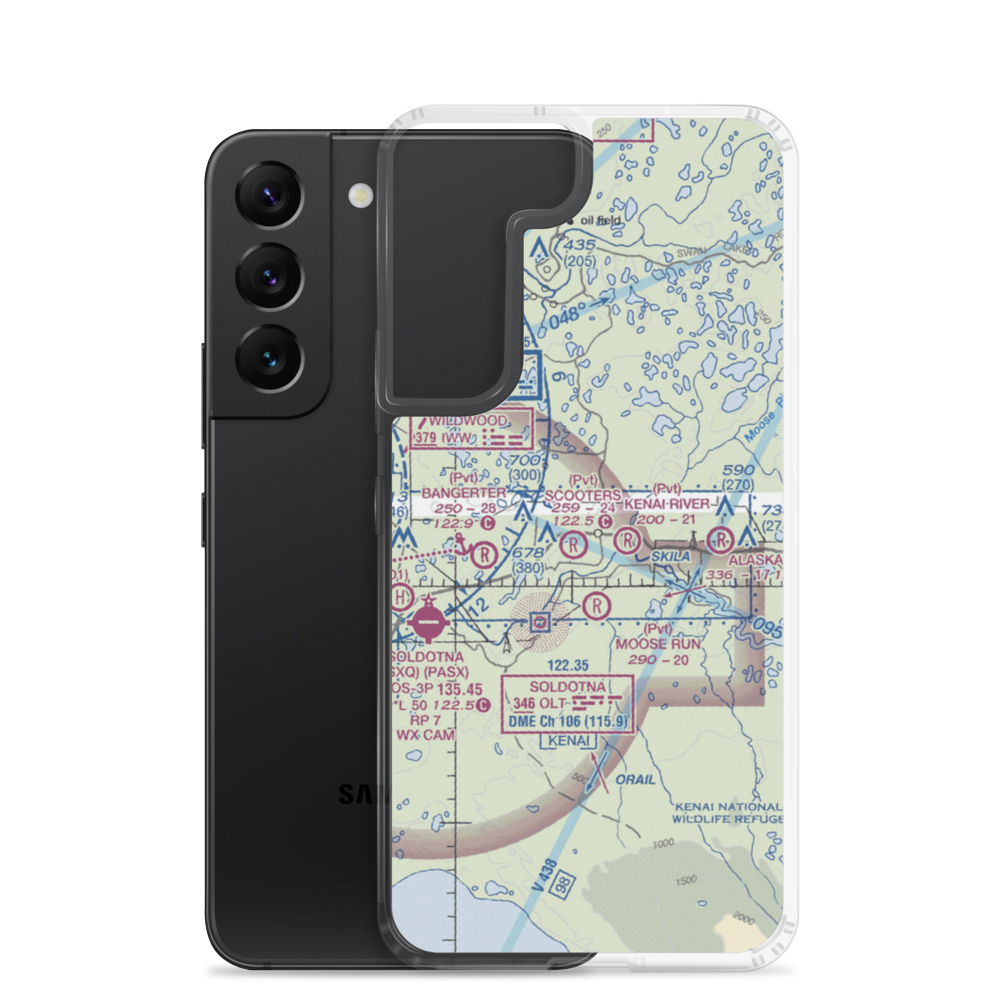 Phil's Airport (04AA) VFR Sectional Samsung Case Samsung Galaxy S22 model shown