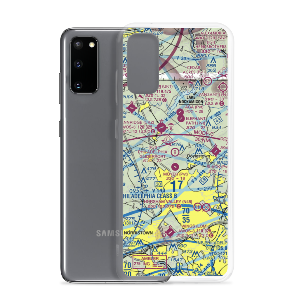 Philadelphia Gliderport (3PA2) VFR Sectional Samsung Case Samsung Galaxy S20 model shown