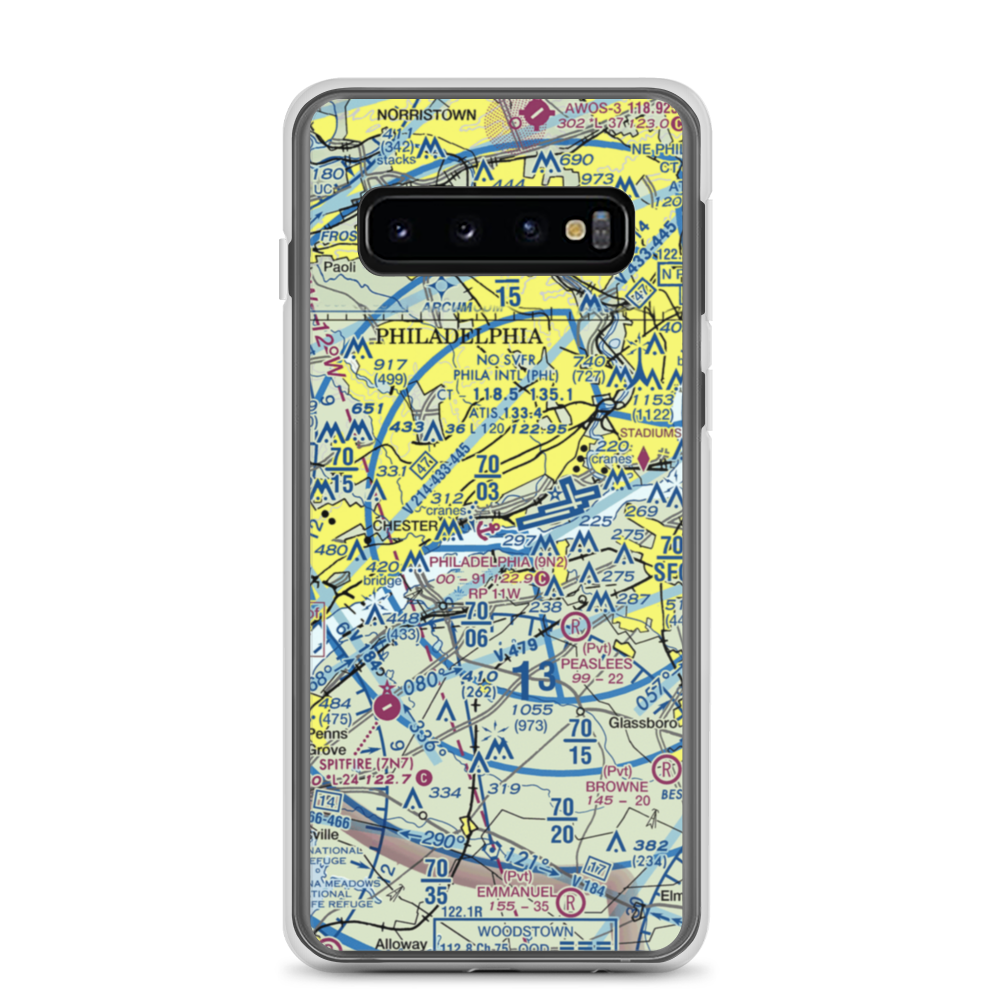 Philadelphia Seaplane Base (9N2) VFR Sectional Samsung Case Samsung Galaxy S10 model shown