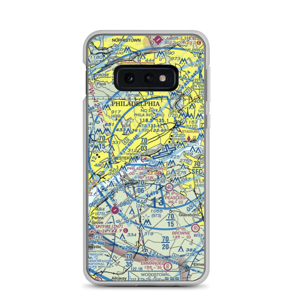 Philadelphia Seaplane Base (9N2) VFR Sectional Samsung Case Samsung Galaxy S10e model shown