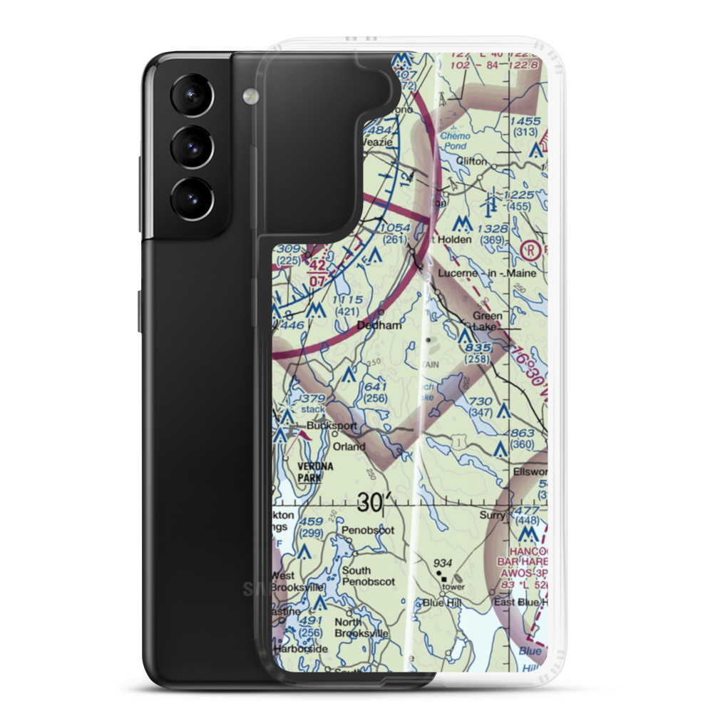 Philbrick Mountain Airport (72ME) VFR Sectional Samsung Case Samsung Galaxy S21 Plus model shown