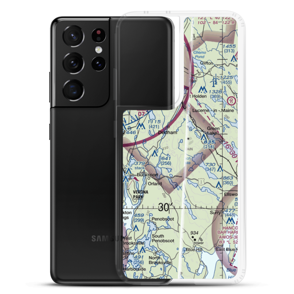 Philbrick Mountain Airport (72ME) VFR Sectional Samsung Case Samsung Galaxy S21 Ultra model shown