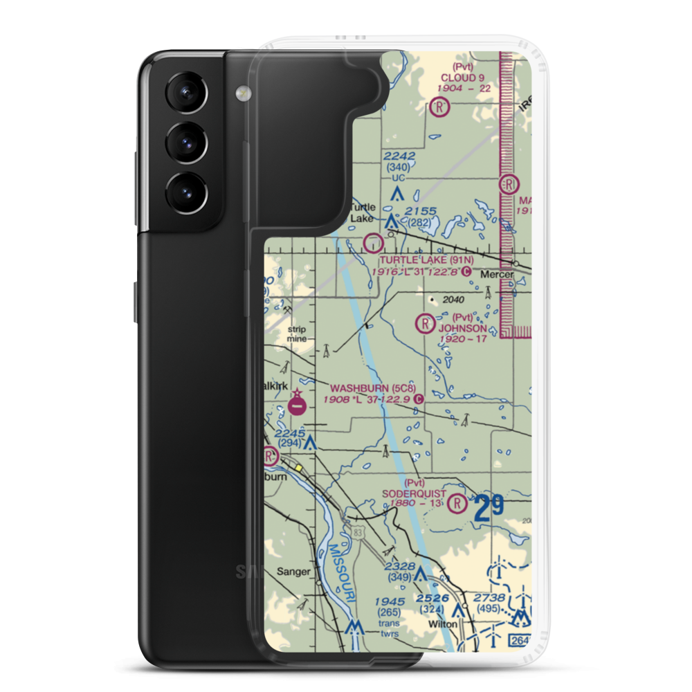 Philbrick Private Airstrip (NA79) VFR Sectional Samsung Case Samsung Galaxy S21 Plus model shown