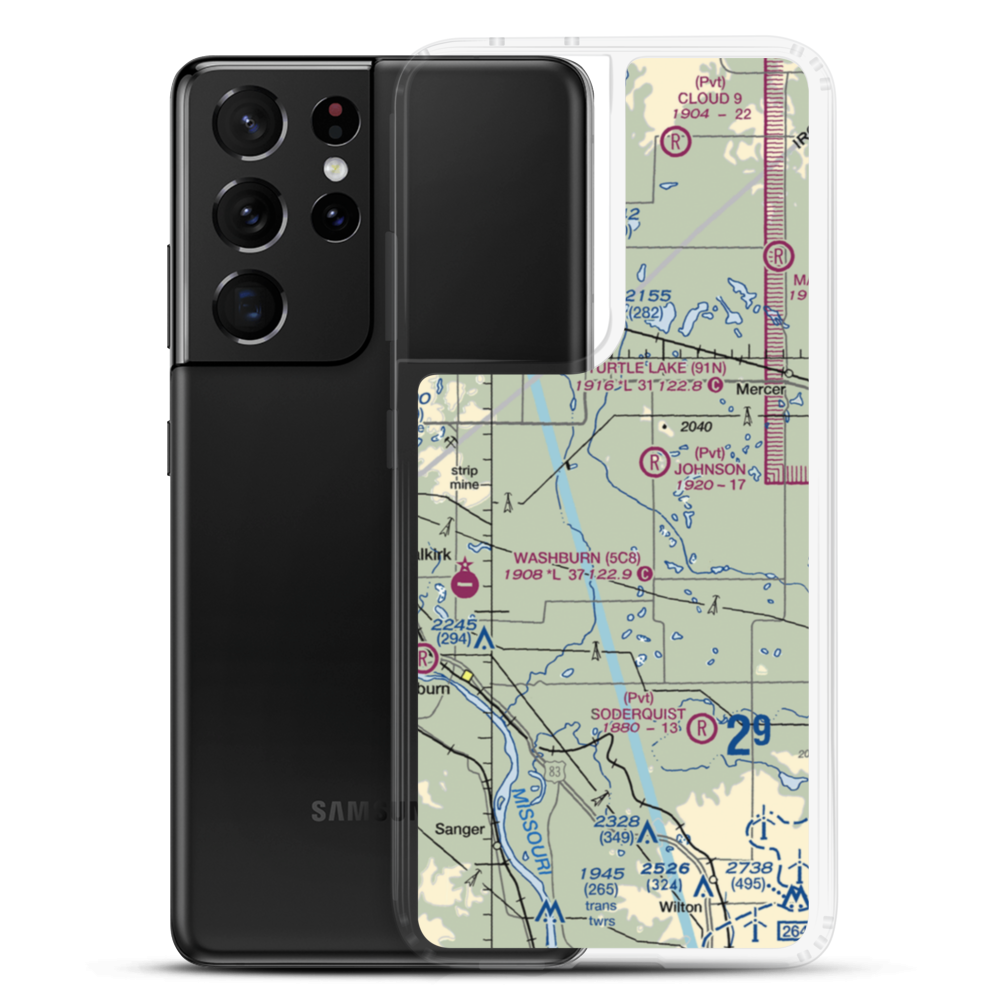 Philbrick Private Airstrip (NA79) VFR Sectional Samsung Case Samsung Galaxy S21 Ultra model shown