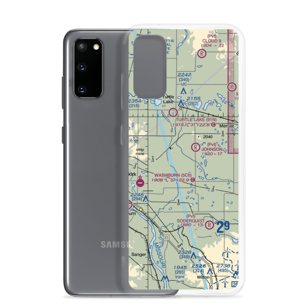 Philbrick Private Airstrip (NA79) VFR Sectional Samsung Case Samsung Galaxy S20 model shown