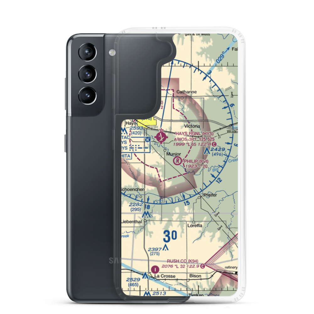 Philip Ranch Airport (73KS) VFR Sectional Samsung Case Samsung Galaxy S21 model shown