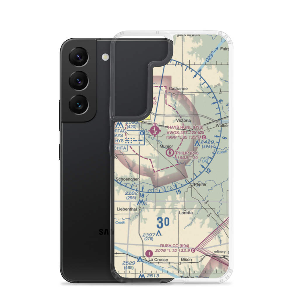 Philip Ranch Airport (73KS) VFR Sectional Samsung Case Samsung Galaxy S22 model shown