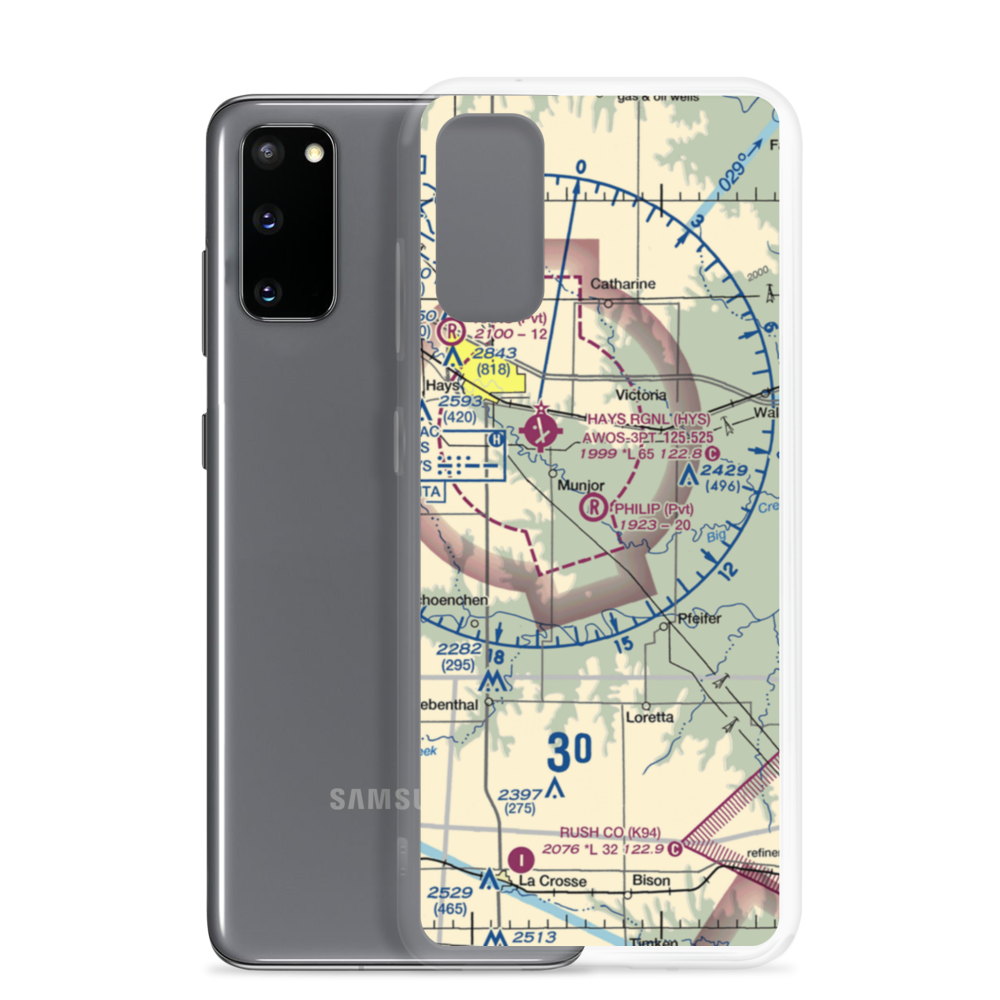 Philip Ranch Airport (73KS) VFR Sectional Samsung Case Samsung Galaxy S20 model shown
