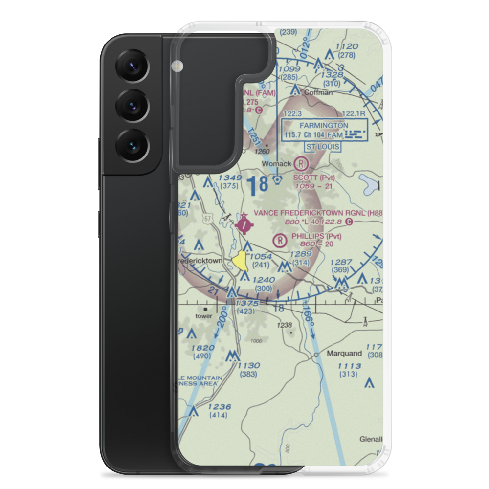 Phillips Airport (32MO) VFR Sectional Samsung Case Samsung Galaxy S22 Plus model shown