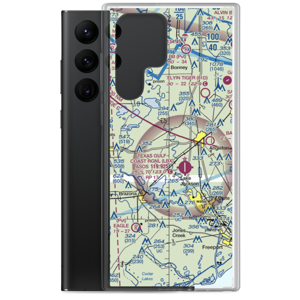Phillips Corporation Airport (46TX) VFR Sectional Samsung Case Samsung Galaxy S22 Ultra model shown